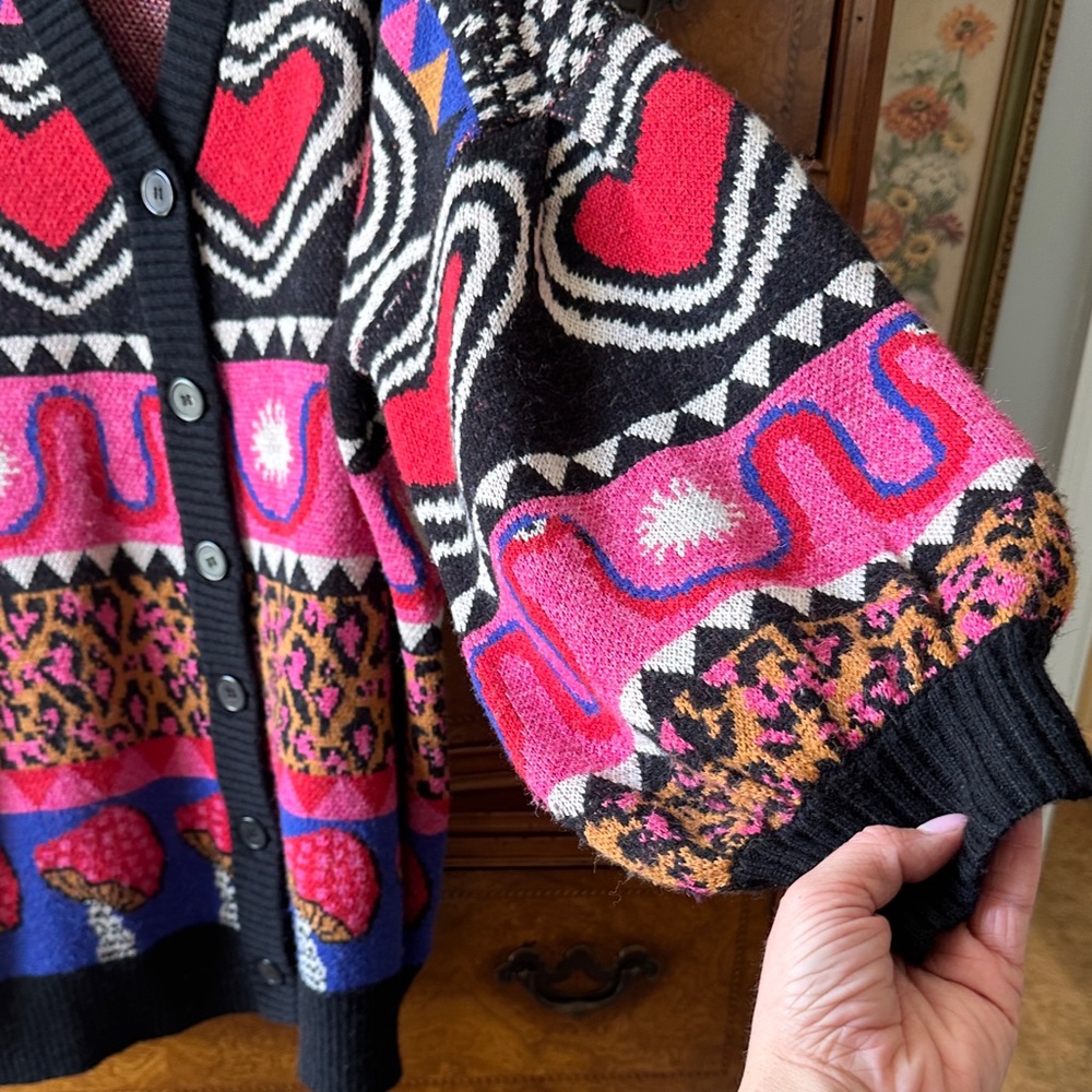 Farm Rio Women's Multicolor Patterned Cardigan - Picture 3 of 3